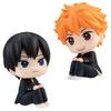 Manga Volleyball Jugend Q Version Charakter Sitzende Haltung Hinata Shoyo Kageyama Tobio Handgefertigtes PVC Modell Ornament Anime Spielzeug