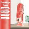 1pc, Rechargeable Portable Fan, Large Battery Dual Motor Home Compact Air Cooler, 5 Speed Air Cooling Fan 720° Surround Blower