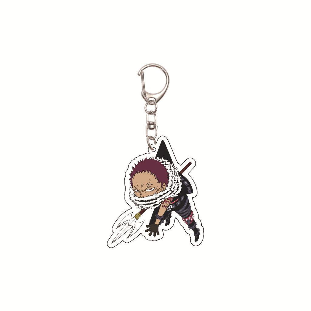 One Piece 5.5CM Acrylic Keychain, Anime Keychain, Luffy, Zoro Cartoon One Piece Bag Keychain