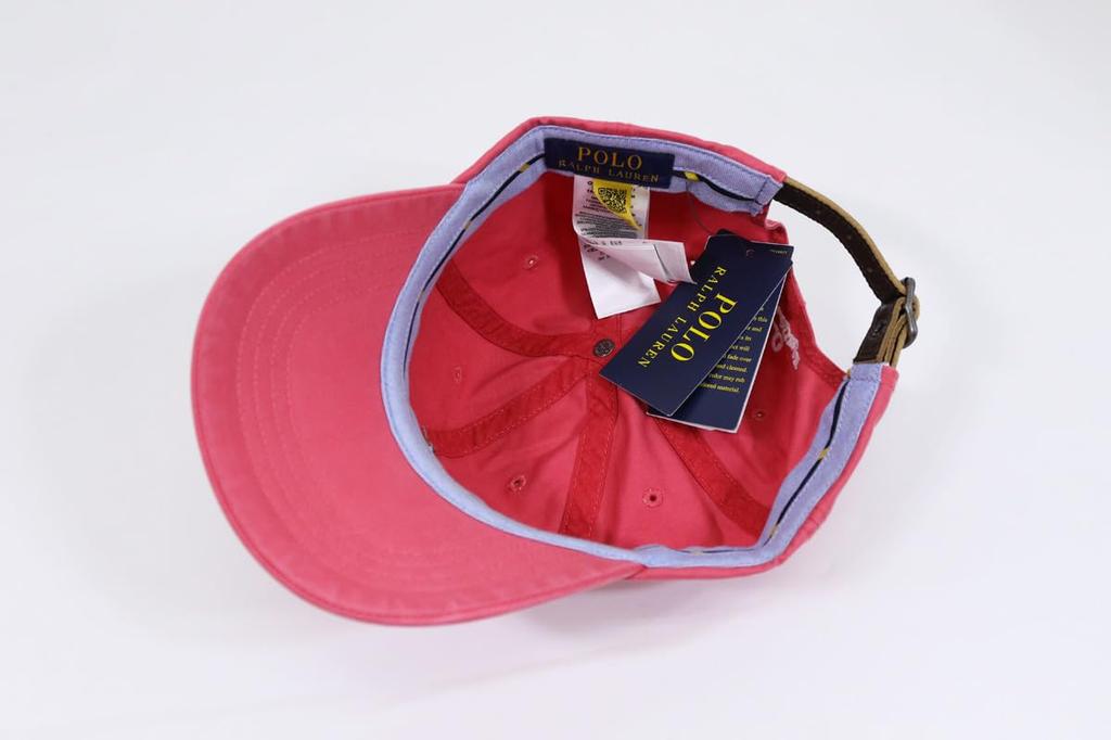 (Polo Ralph Lauren) Men's and Women's One Point Multicolor Pony Embroidered Cap Signature Pony Hat 01080272 NANTKT RED [Used]