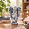 1pcs Hand Carved Natural Stone Guardian Angel Statue Angel Gemstone Decor  Home Decor