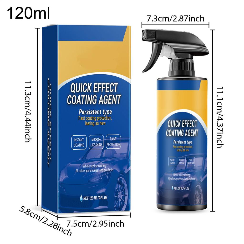 Ceramic Car Coating Agent Spray 120ml Car Scratch Remover High Protection Long-Lasting Vehicles Coating Spray for Automotive RV