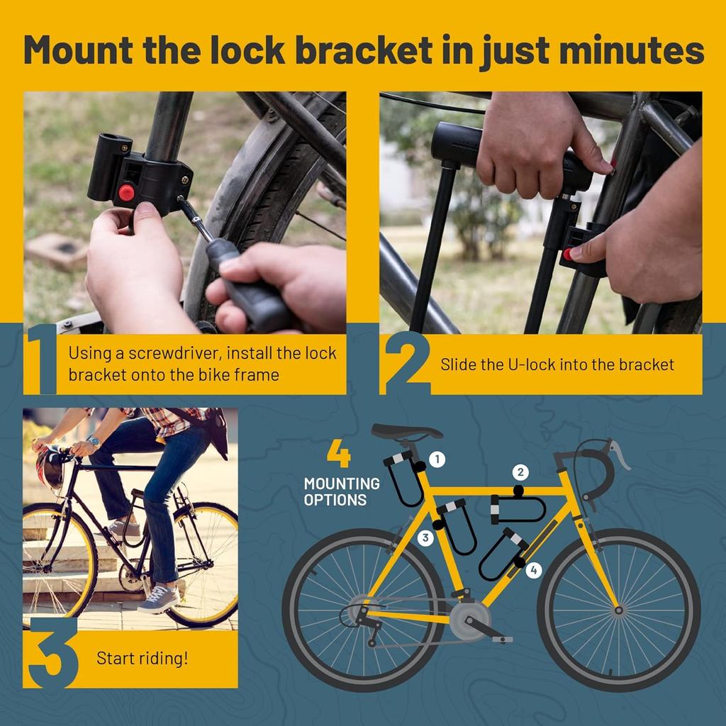 Lucchetto Bici Combinato A U WAYSCRAL - 185 Cm - Norauto - Foto 7