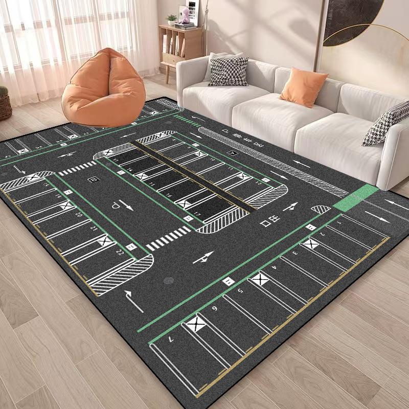 Modern Children Play Road Carpet Living Room Cartoon Home Decoration Baby Sofa Area Non-slip Rug Bedroom Soft Tatami Floor Mat