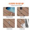 VEVOR Pool Handrail, 55 x 32 inch Pool Railing, Stainless Steel with Base Plate for Indoor/Outdoor Pools,Swimming Pool Safety Railing for Decks