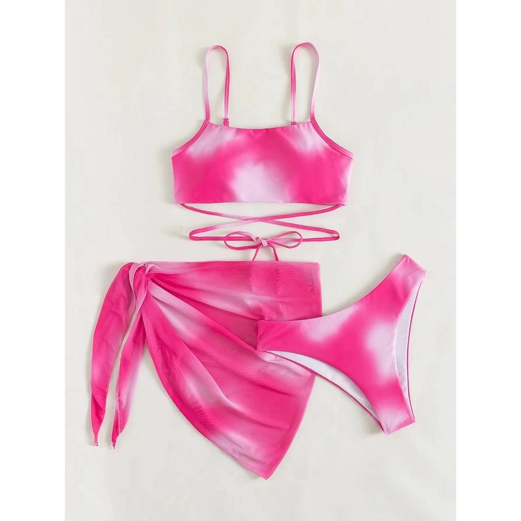 Solid Women's Swimsuit Elegant Lady Casual Bikini Set High Waisted 2 Pieces Push Up Swimwear Bohemian Bikini Sexy Bathing Suit