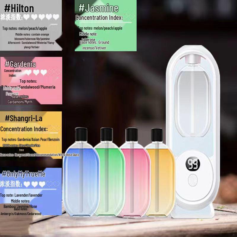 Difuzor de Aromă Digital cu Afișaj de Putere și Lumină Ambientală - Deodorizator Automat de Casă și Aparat de Parfum