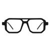 Ladies Double Beam Glasses Frame Retro Anti Blue Light Eyeglasses Fashionable Flat Light Eyewear