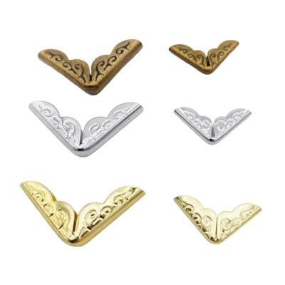 100Pcs Antique Metal Scrapbook Corner Reinforcements Album Corner Protectors For Wedding Photo Albums And Journal
