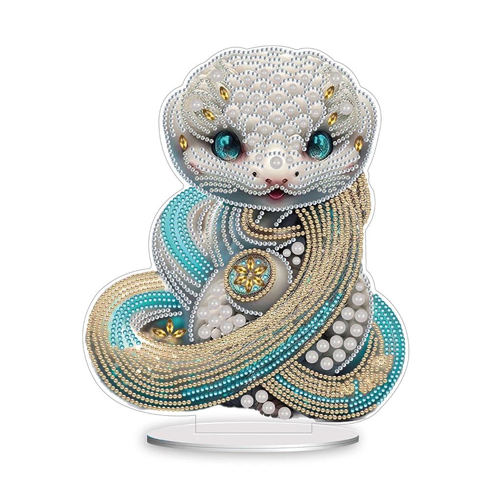 Tiger Diamond Painting Desktop Decorations Horse Chicken Zodiac 5D DIY Diamond Art Tabletop Decorations for Office Desktop Decor