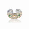 Caibao Medieval Ring Women'S Niche High-End Light Luxury Retro Open Ring Set Jewelry