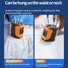 Rechargeable Waist Fan Portable Hands Free Mini Fan With Power Bank Flashlight 5 Speeds For Outdoor Activities