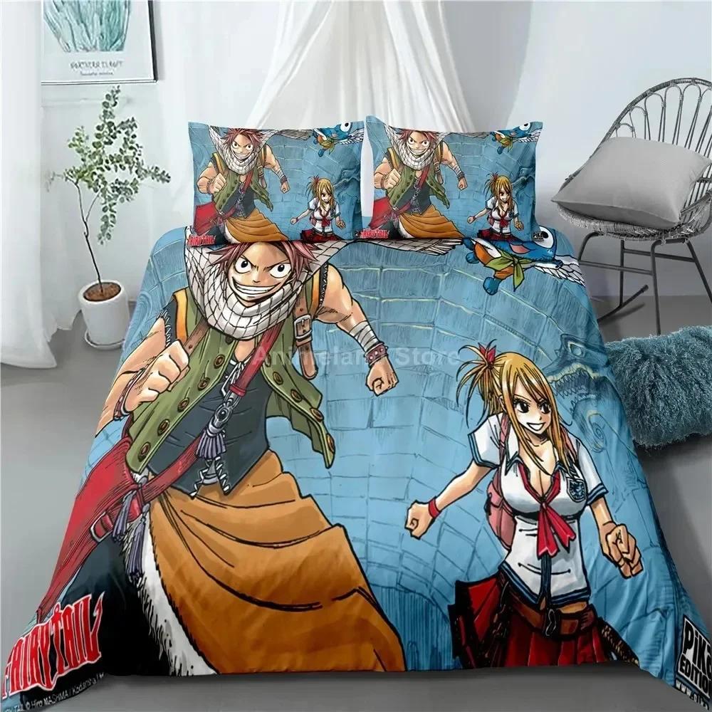 Fairy Tail Bedding Set Anime Duvet Cover Quilt Duvet Cover Sets Home Decor Twin Single Queen King Size Fashion Gift Cartoon