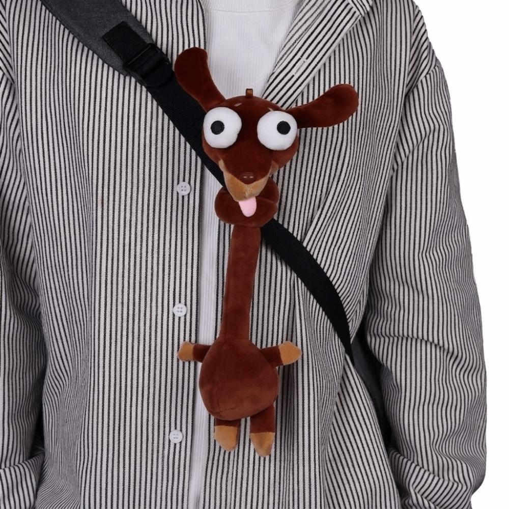 White Color Long Neck Animal Plush Pendant Cute Style Cartoon Plush Pendant Backpack Accessory
