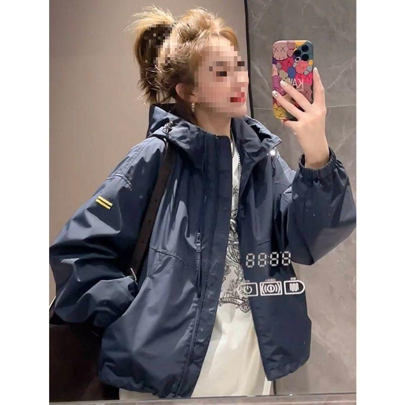 Stylish European Slimming Long Sleeve Hooded Windbreaker - 2025 Spring Fashion Jacket
