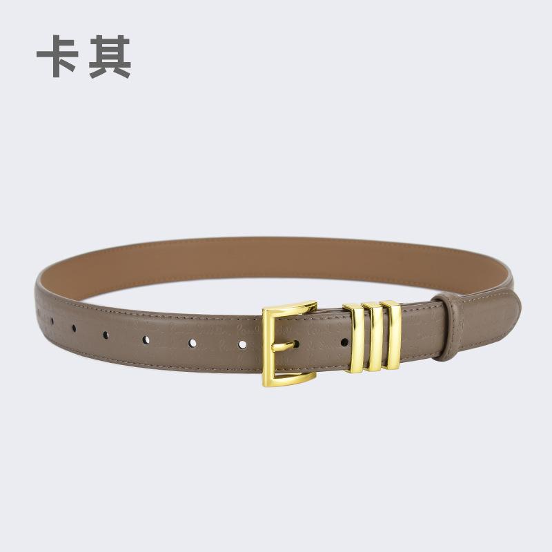 

Ремень Женский декоративный ремень Натуральная кожа Простой ремень Запечатанный ремень 105cm