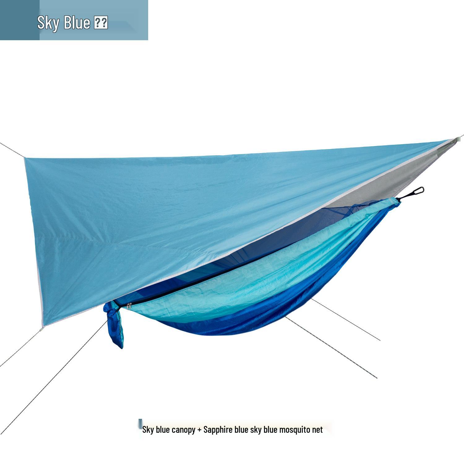

Mosquito Net Hammock with Sunshade Tarp - Outdoor Quick-Open Rainproof Set