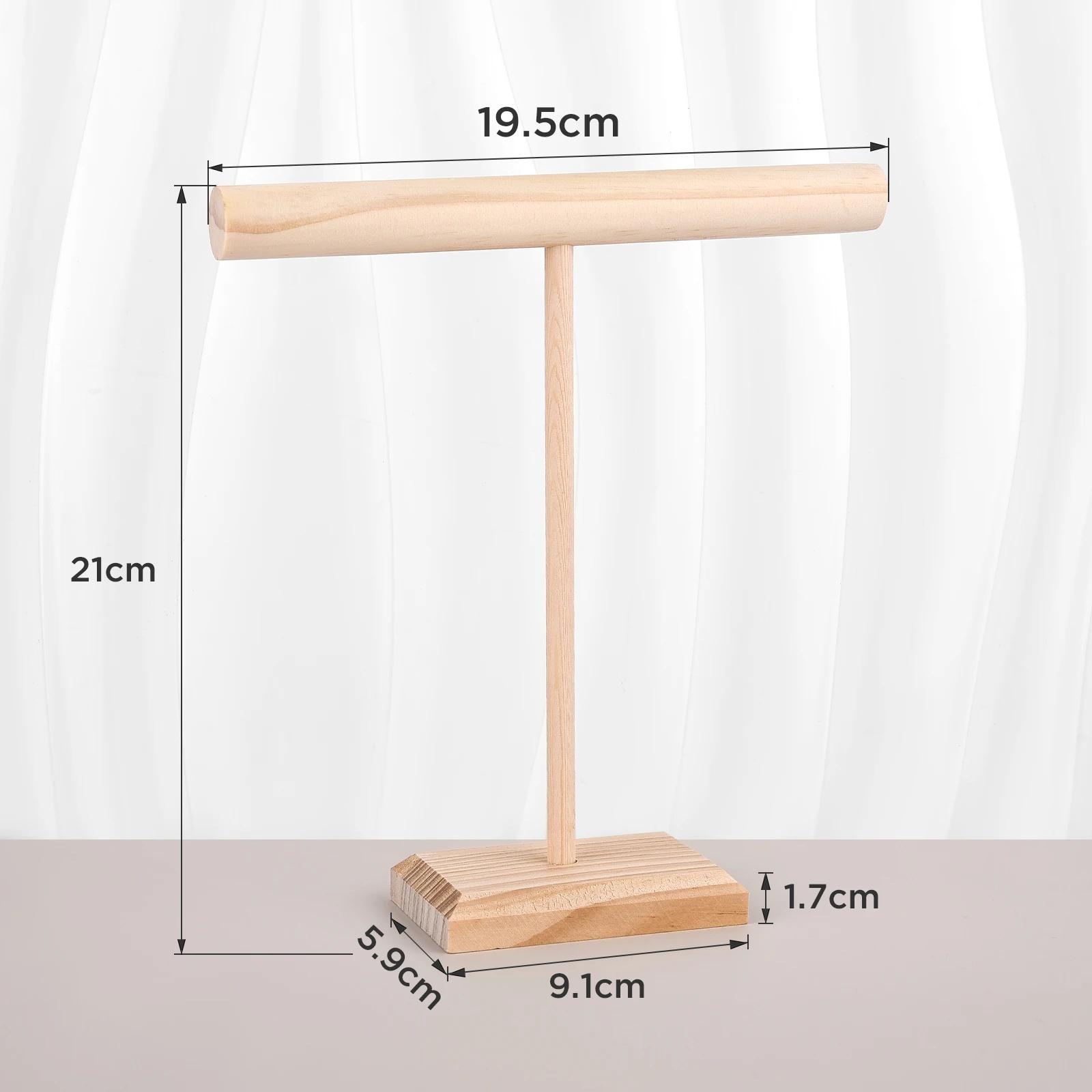 

3 Sizes Solid Wood Jewelry Props Display Stand Bracelet Necklace Hair Band Jewelry Storage Display Rack With Wooden Base Supply