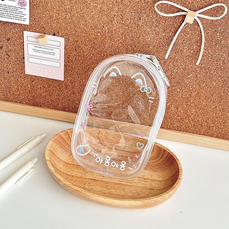 Toys Transparent Doll Storage Bag PVC Bag for Figurines Plush Cotton Dolls Carry Portable Storage Case Pouch Keychain Pendant