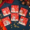 6pcs Chinese Style Snake Year Red Envelopes Blessing Traditional Good Lucky Money Bags Hongbao 2025 New Year Money Pocket