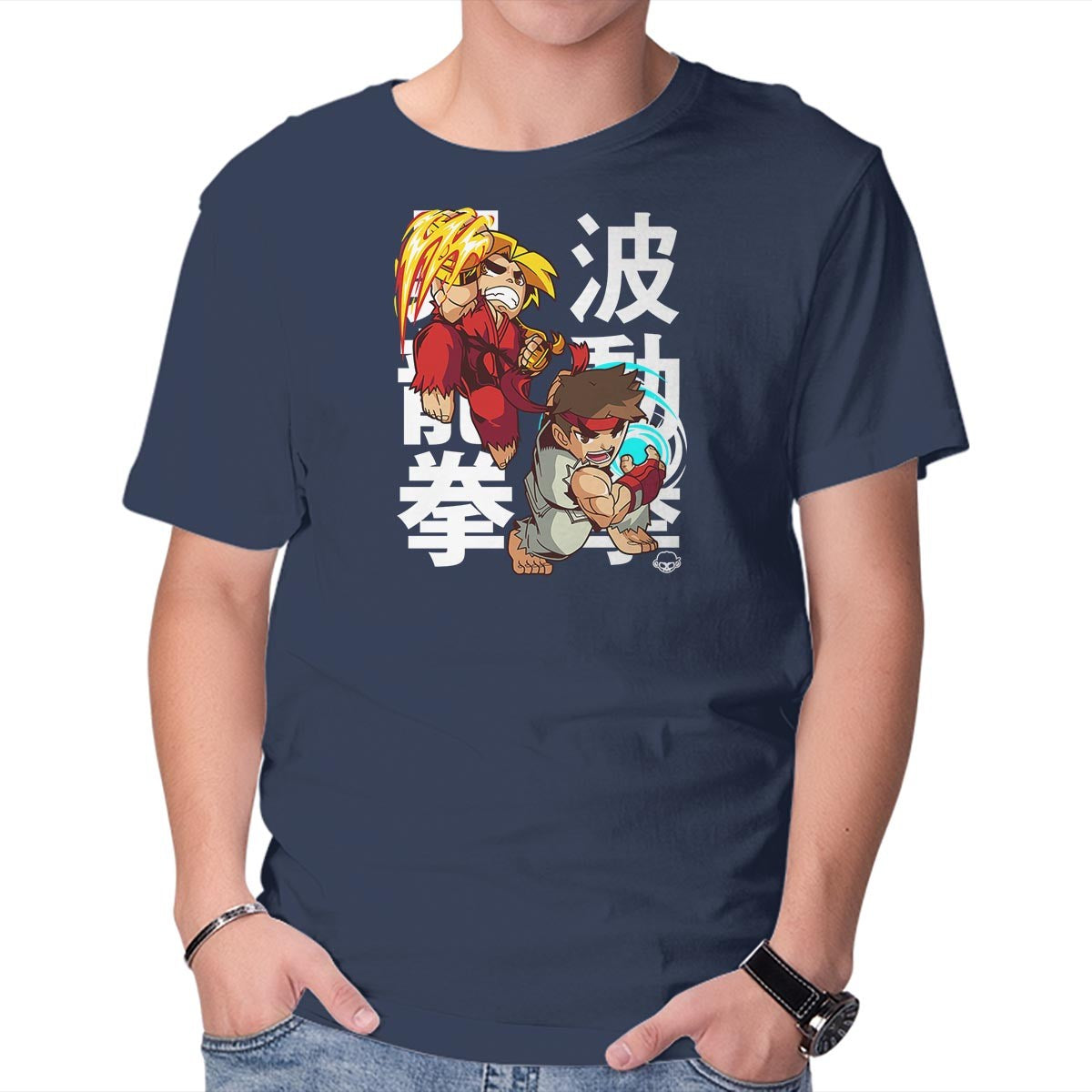 Unisex Crew Neck T-Shirt Mini Fighters Graphic Short Sleeve Casual Tee M