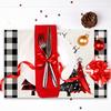 4/6 Pcs Merry Christmas Placemats 18 X 12 In Indoor Kitchen Dining Table Decorations Xmas Tree Placemats Dining Table Mats