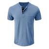 Men’s Short Sleeve Solid Henley Shirt