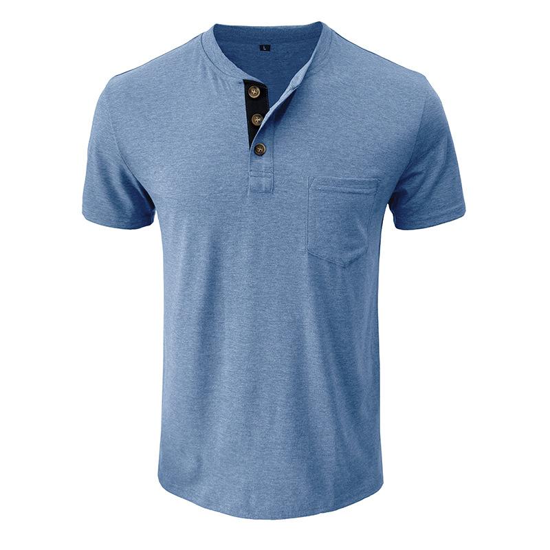 Men’s Short Sleeve Solid Henley Shirt