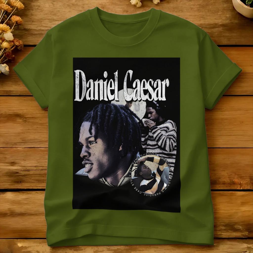 Oversized T Shirt Beach Daniel Caesar Vintage Hipster Tshirts Pure Cotton Tee Shirt For Unisex Y2k Classic Short Sleeve Tees