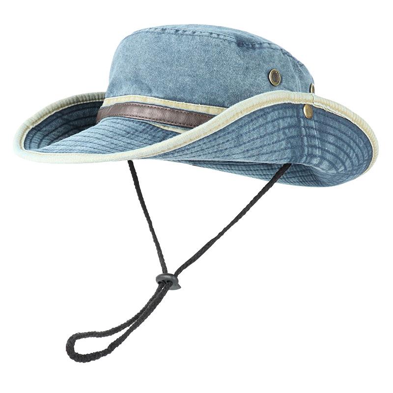 Bucket Hat With Leather Belt Men Women Sunhat 2026 Outdoor Fisherman Cap Summer Sun Protector Hats Panama Beach Protection Caps