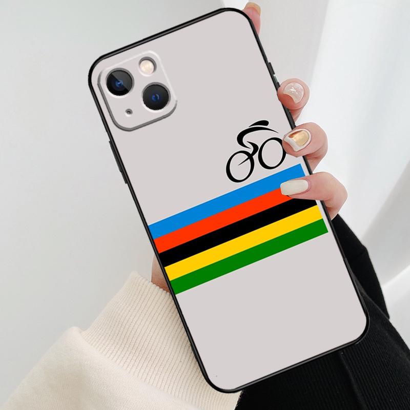 Bike Cycling Art Phone Case For iPhone 11 12 13 14 15 16 Pro XS Max Mini Cover For iPhone X XR Plus Back Case