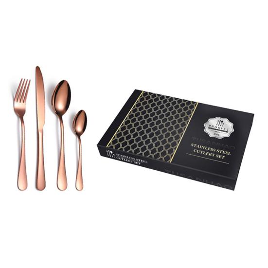 24Pcs Stainless Steel Cutlery Set Dinnerware Ks Spoons Home Kitchen Tableware