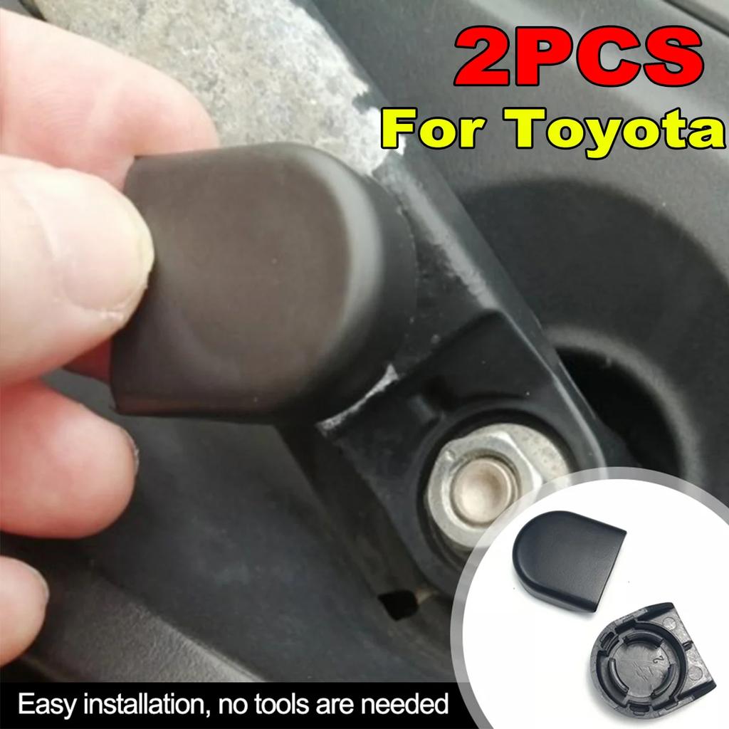 2X Front Wiper Arm Head Nut Cover Cap For Toyota Camry Xv30 2002-2006 Prius Xw20 Xw30 Xw50 2004-2019 Prius V 2012-2019