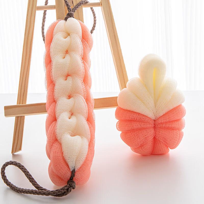 Stretchable Two-Tone Back Scrubber Loofah