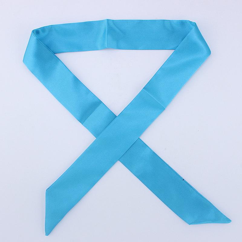 4x100cm Satin Silk Narrow Scarf Neckerchief Solid Neck Scarves Long Silk Thin Scarf Tie Black Bag Ribbon Headbands Choker