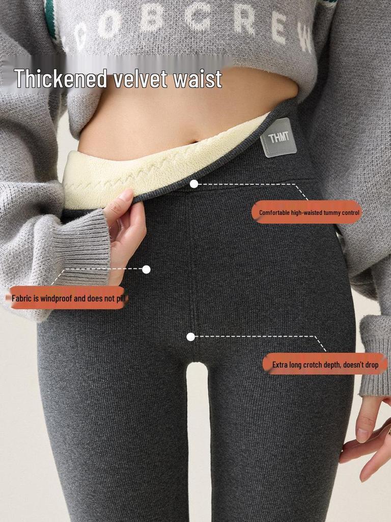 High Waist Fleece Lined Slimming Winter Leggings for Women - Extra Thick, Plus Size, Warm All-in-One Pants