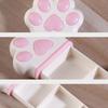 Portable Pill Box, Cute Cat Paw Design, with Sealed Buckle Lid, Moisture-Proof 3 Compartment Pill Organizer, Portable Medicine Holder for Adults And