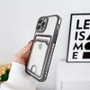 Modische weiche transparente plattierte Kartenhalter-Tasche Hülle für iPhone 16 15 14 Plus 13 12 11 Pro Max Stoßfeste Hülle für iPhone Hülle