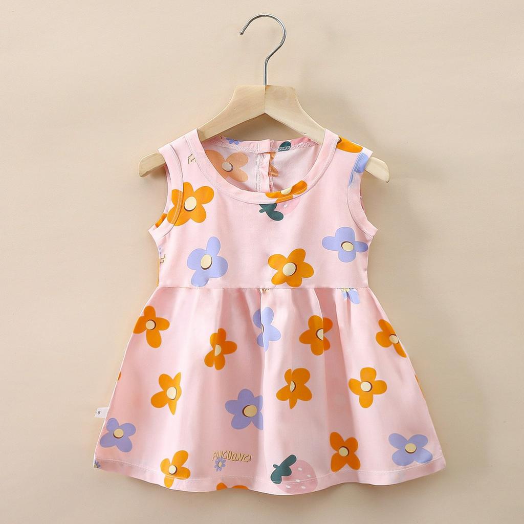 Children's Clothing Summer Children's Skirt Girls Cotton Silk Skirt Baby Dress Princess Dress Vest Skirt Baby Clothes Treasure