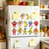 Cartoon Fruit Refrigerator Door Sticker DIY Grape Pear Banana Peel And Stick Wall Art Decals for Kitchen Cabinet Cupboard Fridge Decor