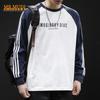 MR.MUDI Men's Vintage Striped Long-Sleeve Cotton T-Shirt