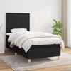 Maison Exclusive - Bed Slat Base with Mattress Black 90x200 Cm Fabric