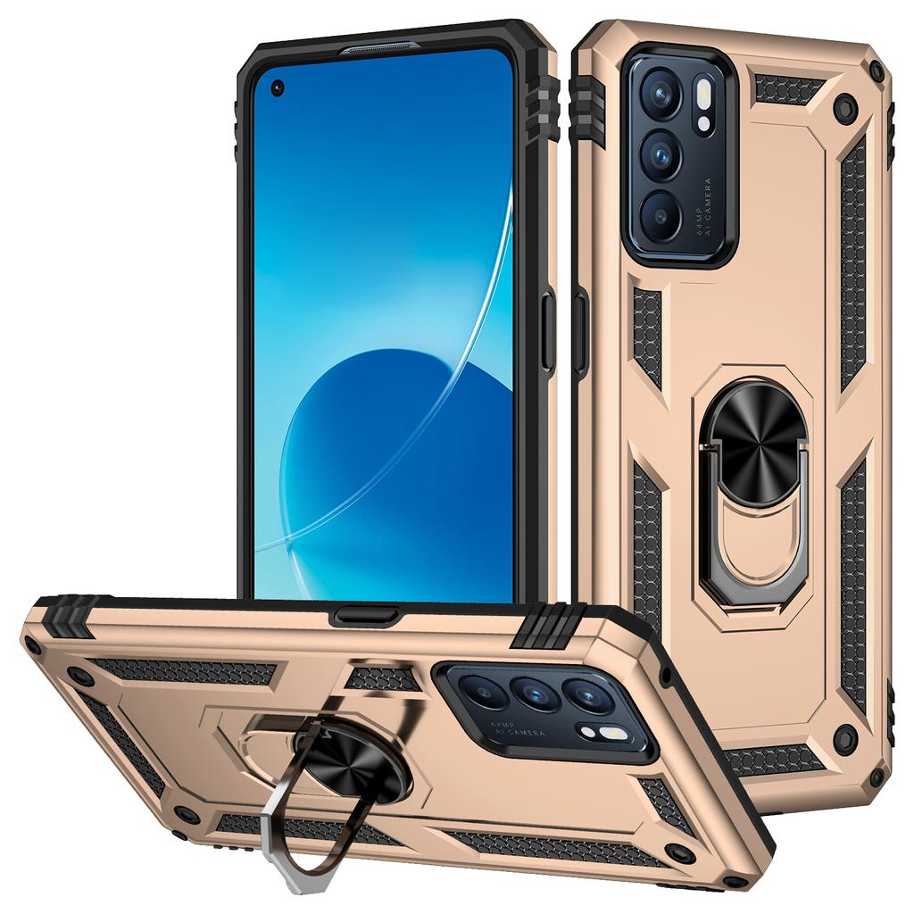 Custodia Magnetica Antiurto per Telefono per Oppo Reno 4 4F 5 2Z 5F 5Z 6 Lite F17 F19 Pro Plus A15 S A9 2020 A95 5G Supporto ad Anello Cover Posteriore