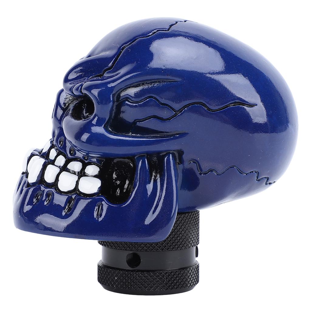 Totenkopf Schaltknäufe Harz Bequemer Griff Samurai Totenkopf Schalthebelknauf mit 3 Adaptern für die meisten
