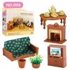 Dollhouse Furniture Set Doll house Bathroom/Kitchen/Fridge/Washing Machine Laundry Kids Doll House Miniature Pretend Play Toys