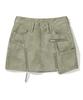 NOT4NERD W Vintage Leather Zipper Mini Skirt - Light Khaki