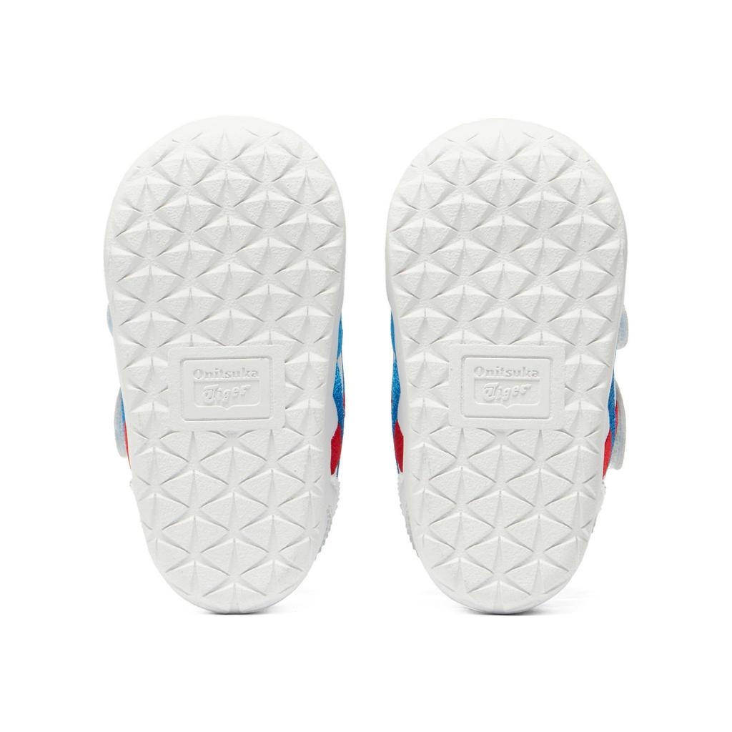 Onitsuka Tiger Mexico 66 First Kids Non-Slip Mid-Top Walking Shoes Baby sneaker White Blue Red 1184A219-100