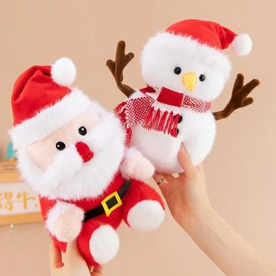 25CM Süße Weihnachtsserie Puppe Weihnachtsmann Elch Plüschtier Gefülltes weiches Schneemann Hirsch Spielzeug für Kinder Mädchen Weihnachtsgeschenk Dekor Requisiten