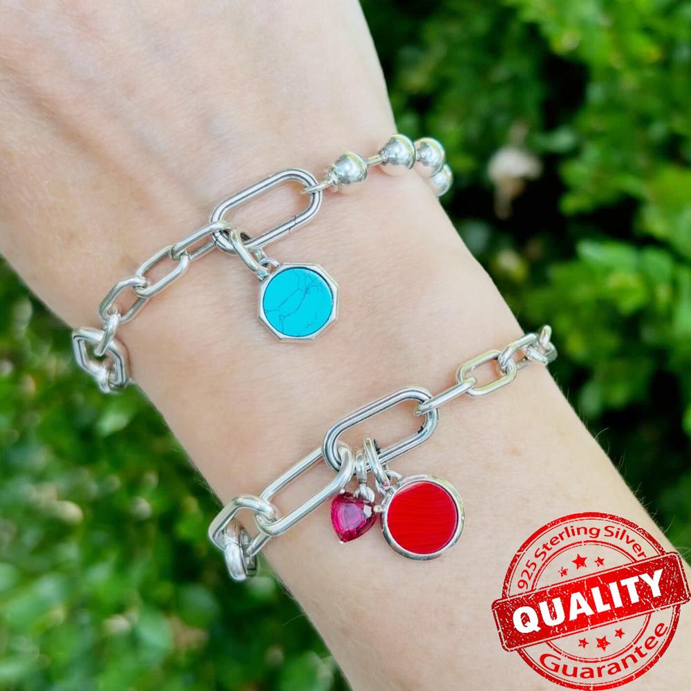 Colorful Copper Mini Medallion Charm Fit Original Me Bracelet Copper Open And Split Handcuffs Charm Jewelry Making