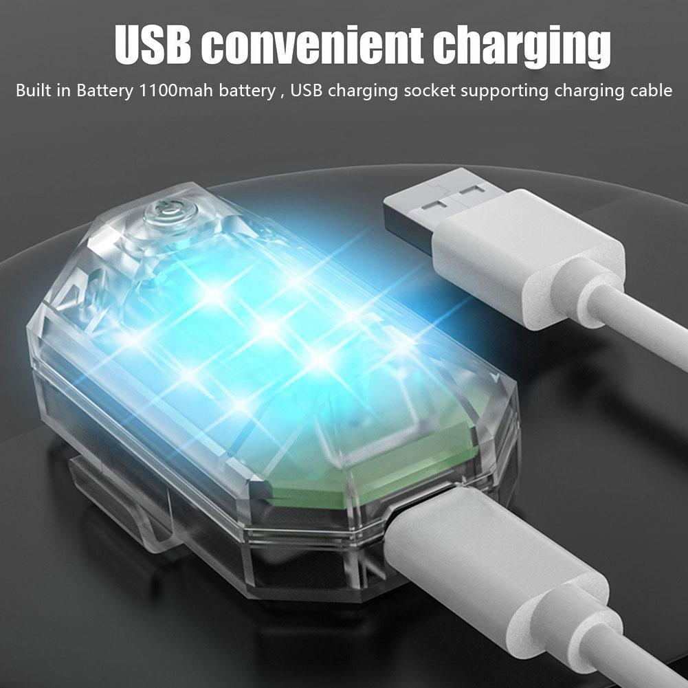 Kabelloses LED Drohnen Stroboskoplicht für Motorrad Auto Fahrrad Fernbedienung Antikollisionswarnlicht Signallicht USB-Aufladung